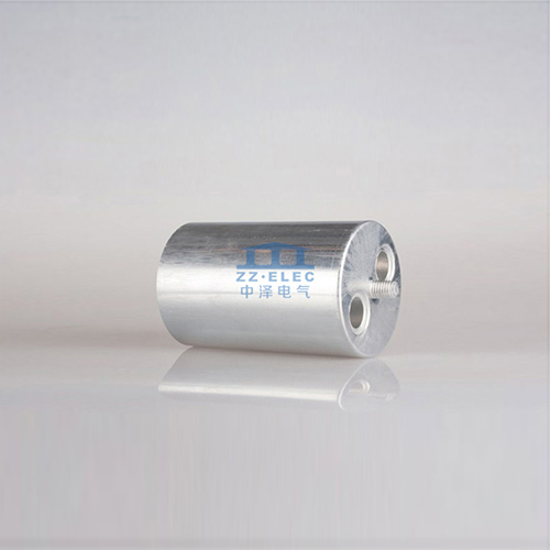 Capacitor case with perforated bottom